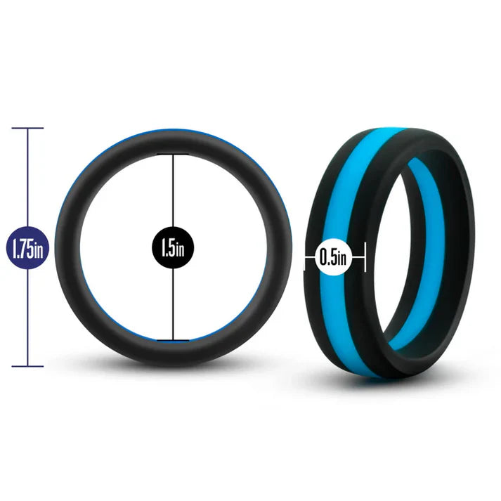 Go Pro Cockring - Black/Blue