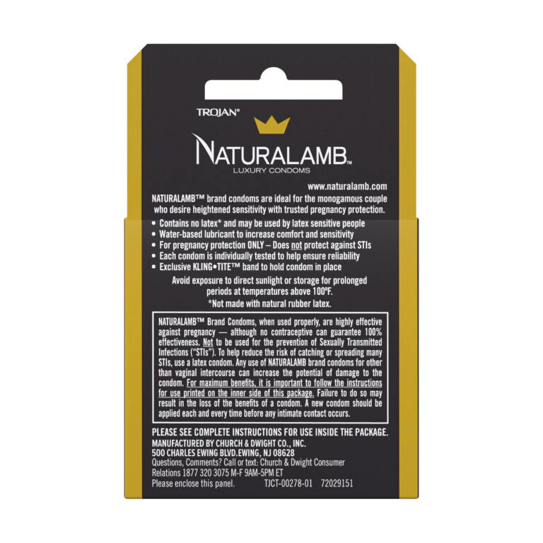 Trojan Naturalamb 3pk