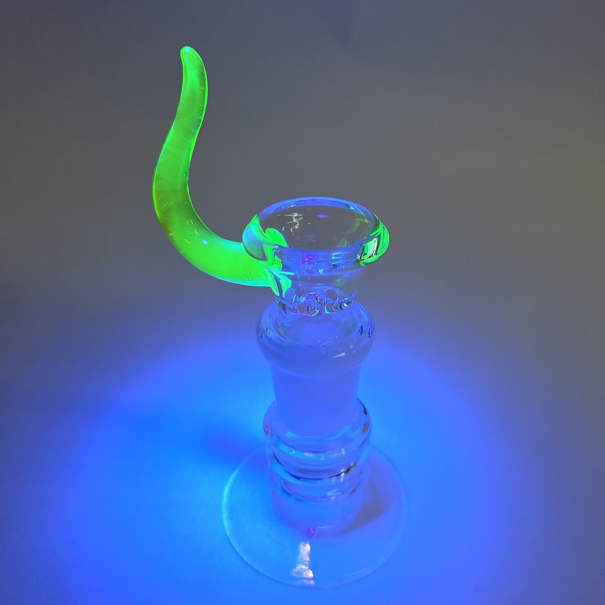 DiscoBox: Clear Bowl w/ Horn (18mm - UV Lime Green)
