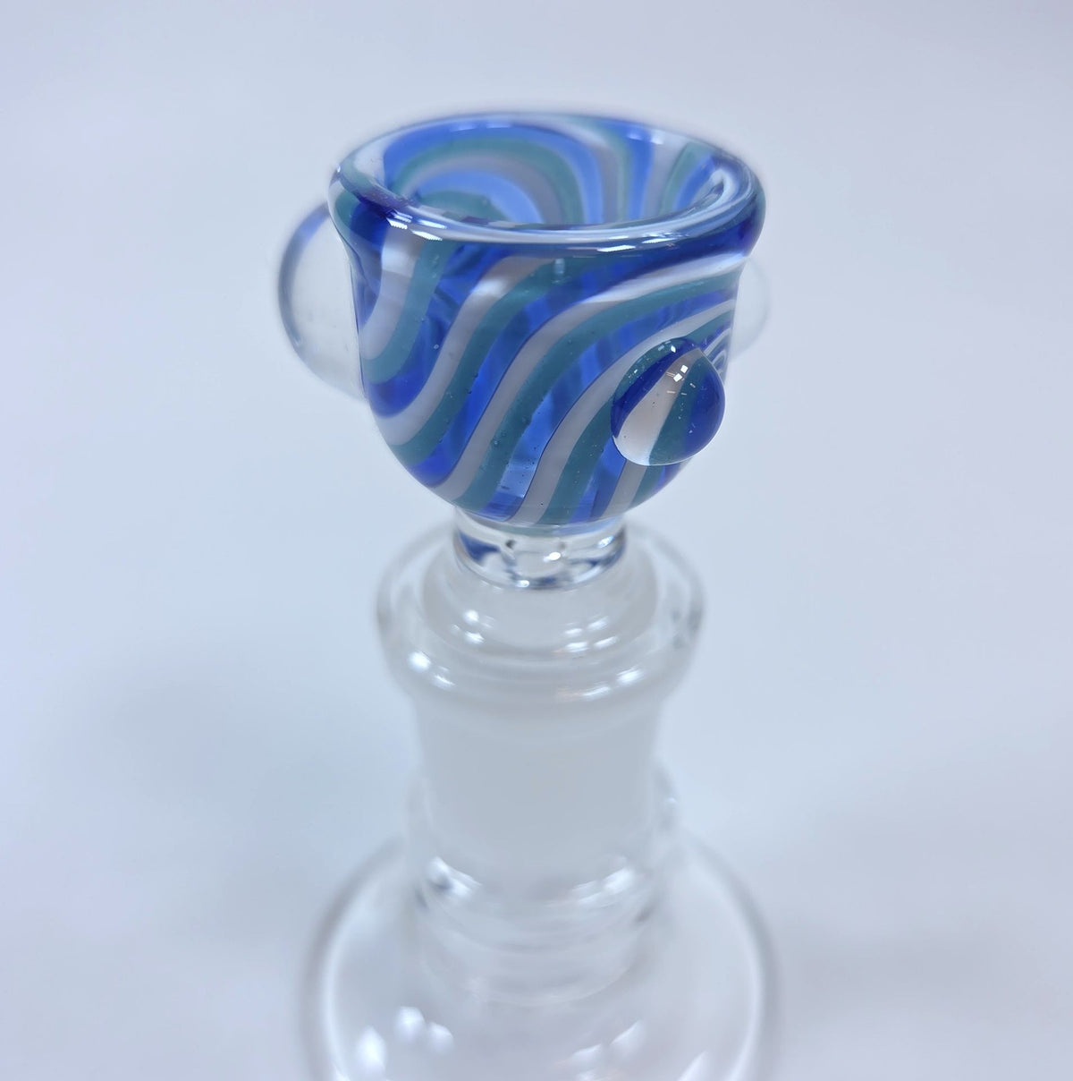 Red Eye Glass: Deep Swirl (18mm - Blue/White)