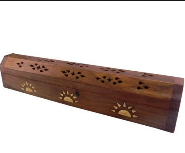 Incense: 12" Wooden Coffin (Rounded Top)