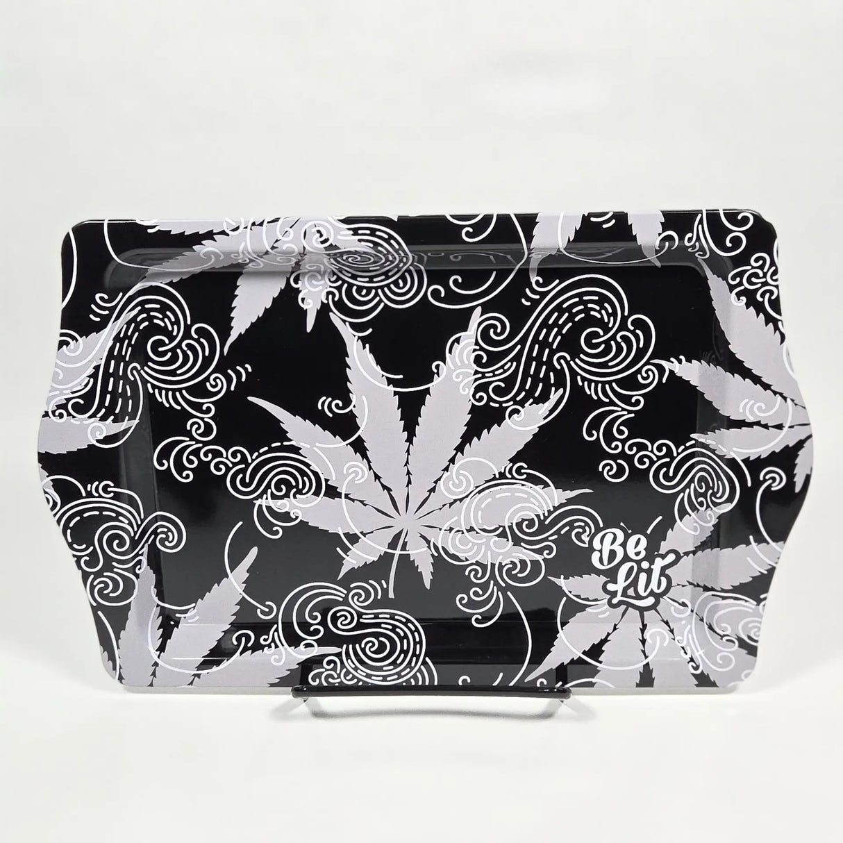 Be Lit: Black & White Leaf (Small)