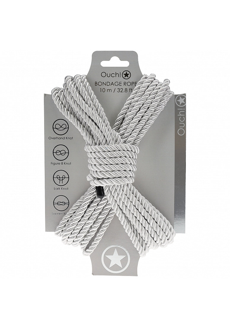 Ouch Bondage Rope 10m-Silver