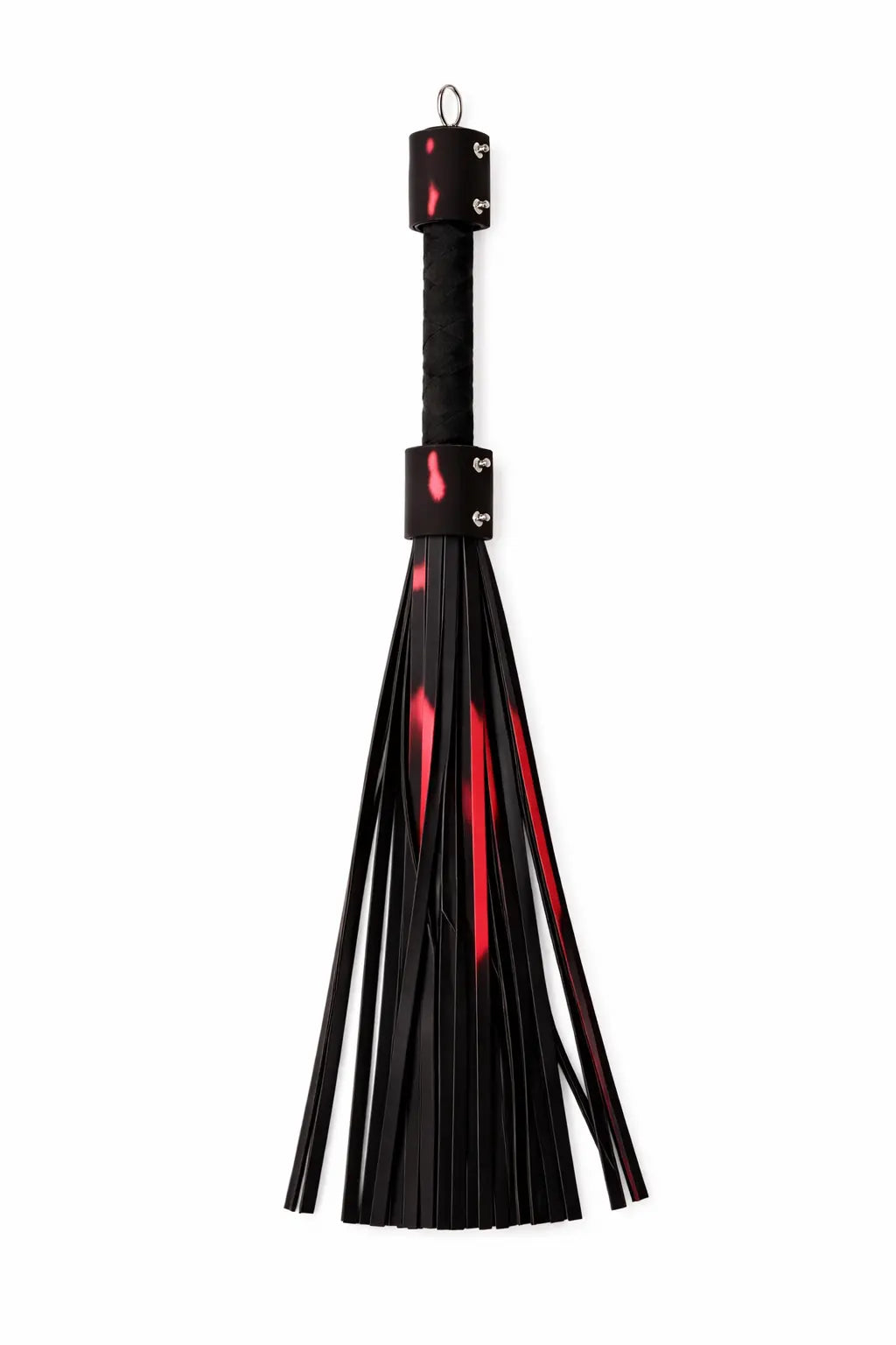 Heat Tease Flogger - Black/Pink