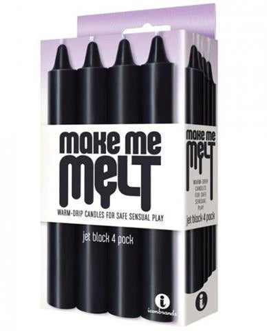 Make Me Melt 4pk Drip Candles-Black