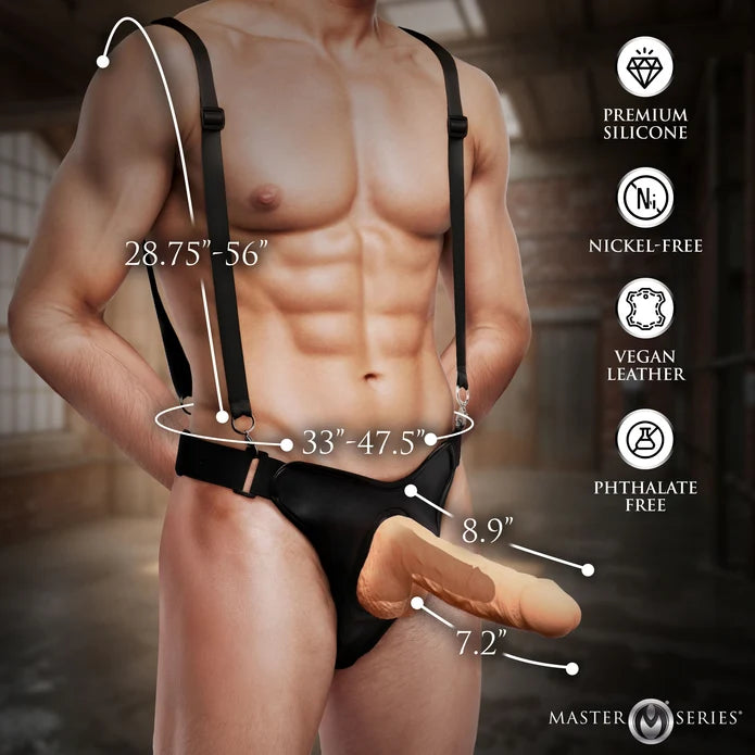 Master Series Magnum 9" Hollow Dildo Harness