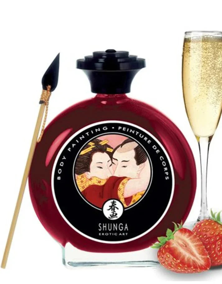 Shunga Body Paint - Strawberries & Champagne