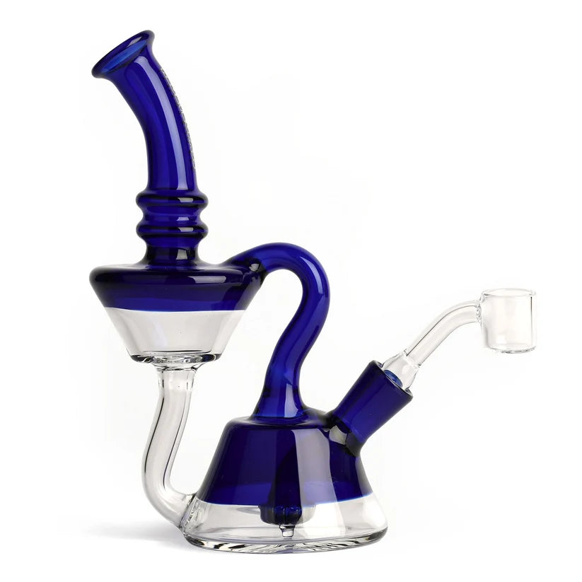 Red Eye Glass: 8" Waterton Recycler (Blue)