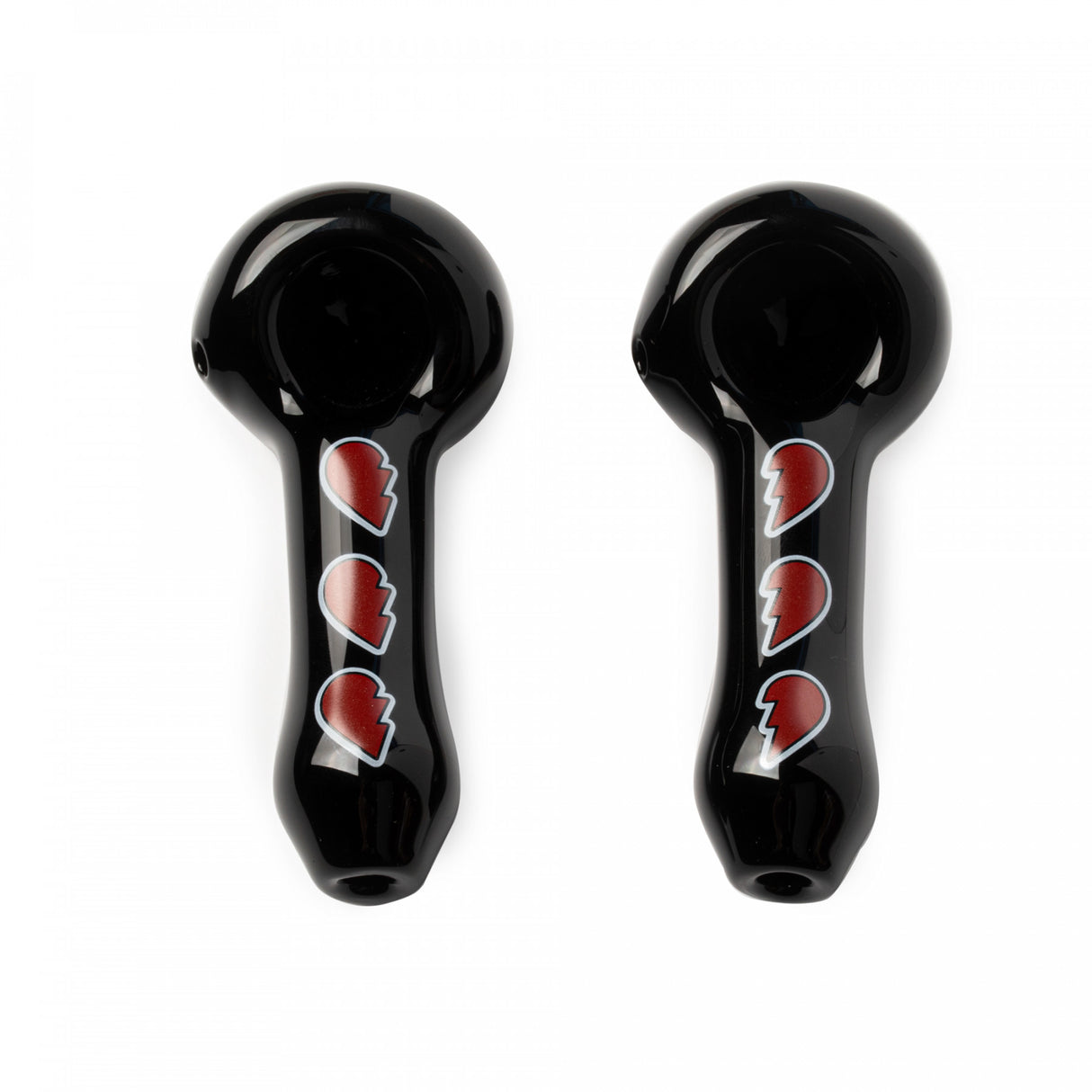 Pipe: Red Eye Glass Hearts Spoon 2pack