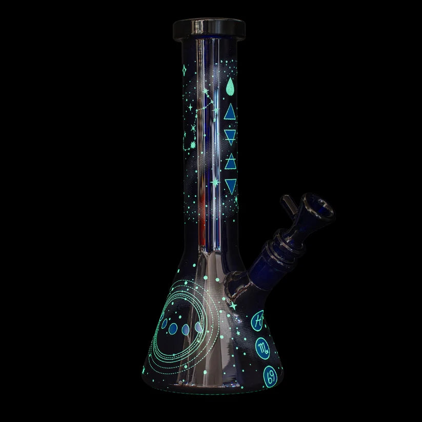 Red Eye Glass: 10" Astro Elements (Water - Glow in the Dark)