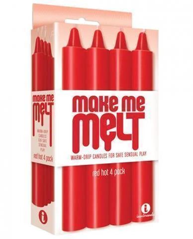 Make Me Melt 4pk Drip Candles-Red