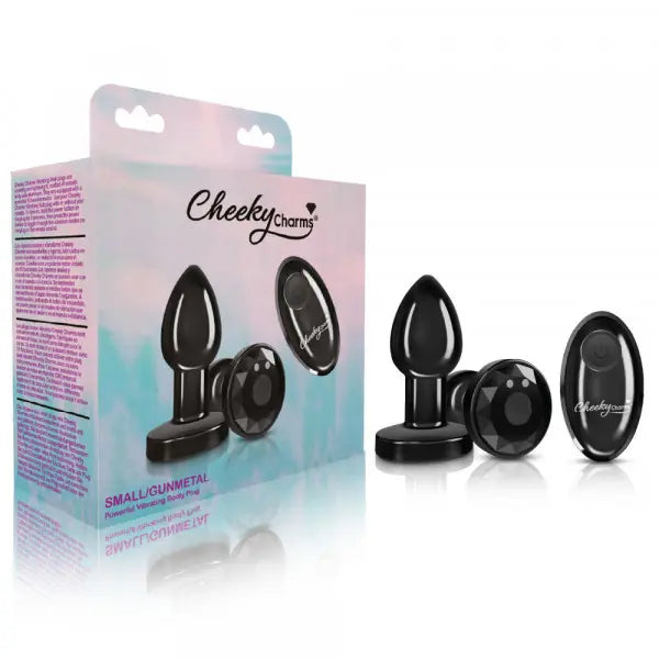 Cheeky Charms RC Vibrating Plug-Gunmetal Small
