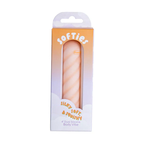 Softies 4" Dual Body Vibe - Orange