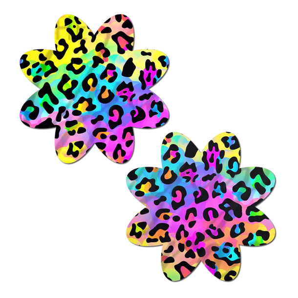 Pasties: Rainbow Cheetah Leopard Petal