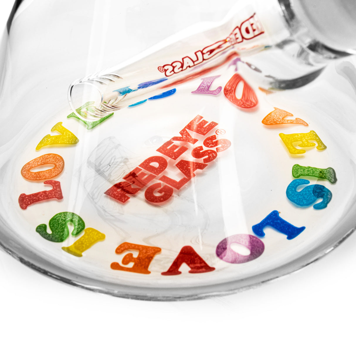 Bong: Red Eye Glass 12" Beaker-Love is Love