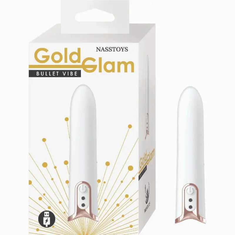 Gold Glam Bullet Vibe - White
