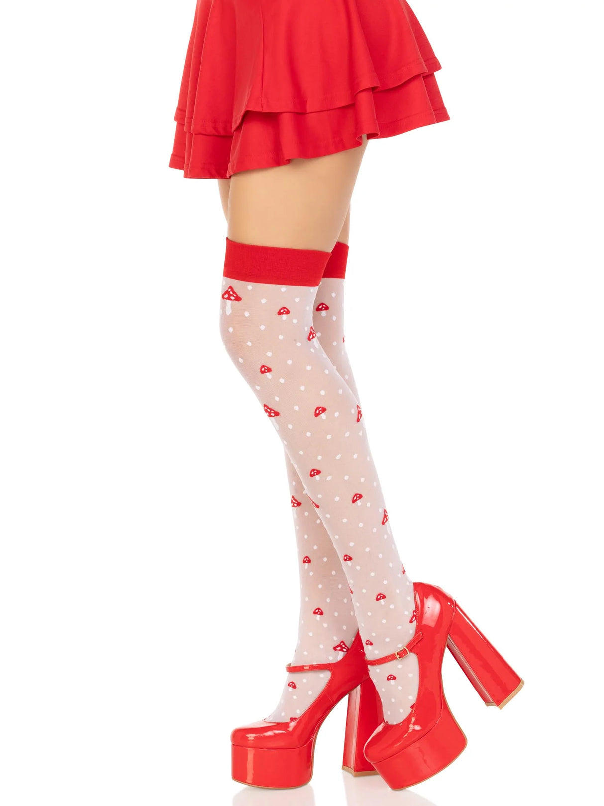 Magic Mushroom Thigh Highs- One Size