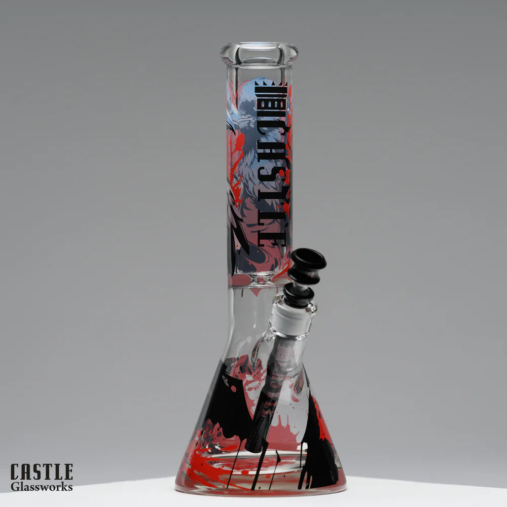 Castle Glass: 14" Bleeding Raven (9mm Thick)