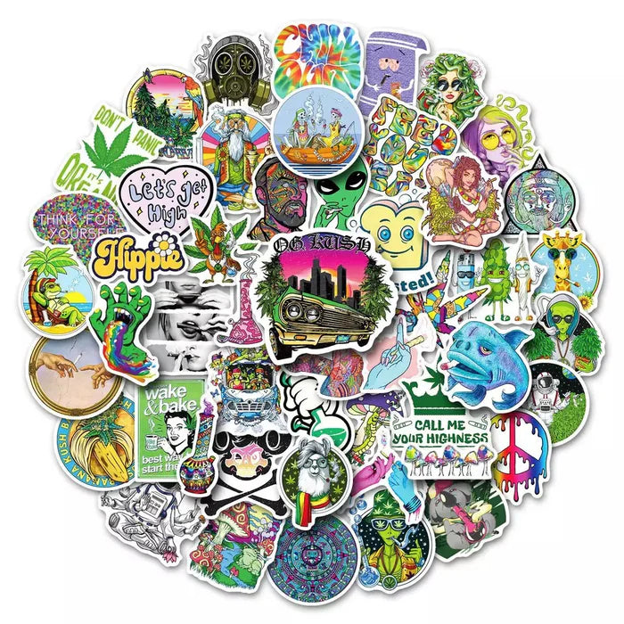 Cannabis Stickers A - Assorted