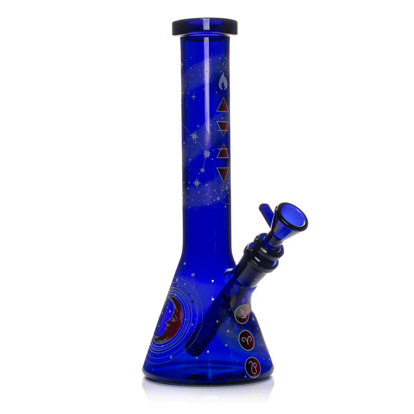 Red Eye Glass: 10" Astro Elements (Fire - Glow in the Dark)