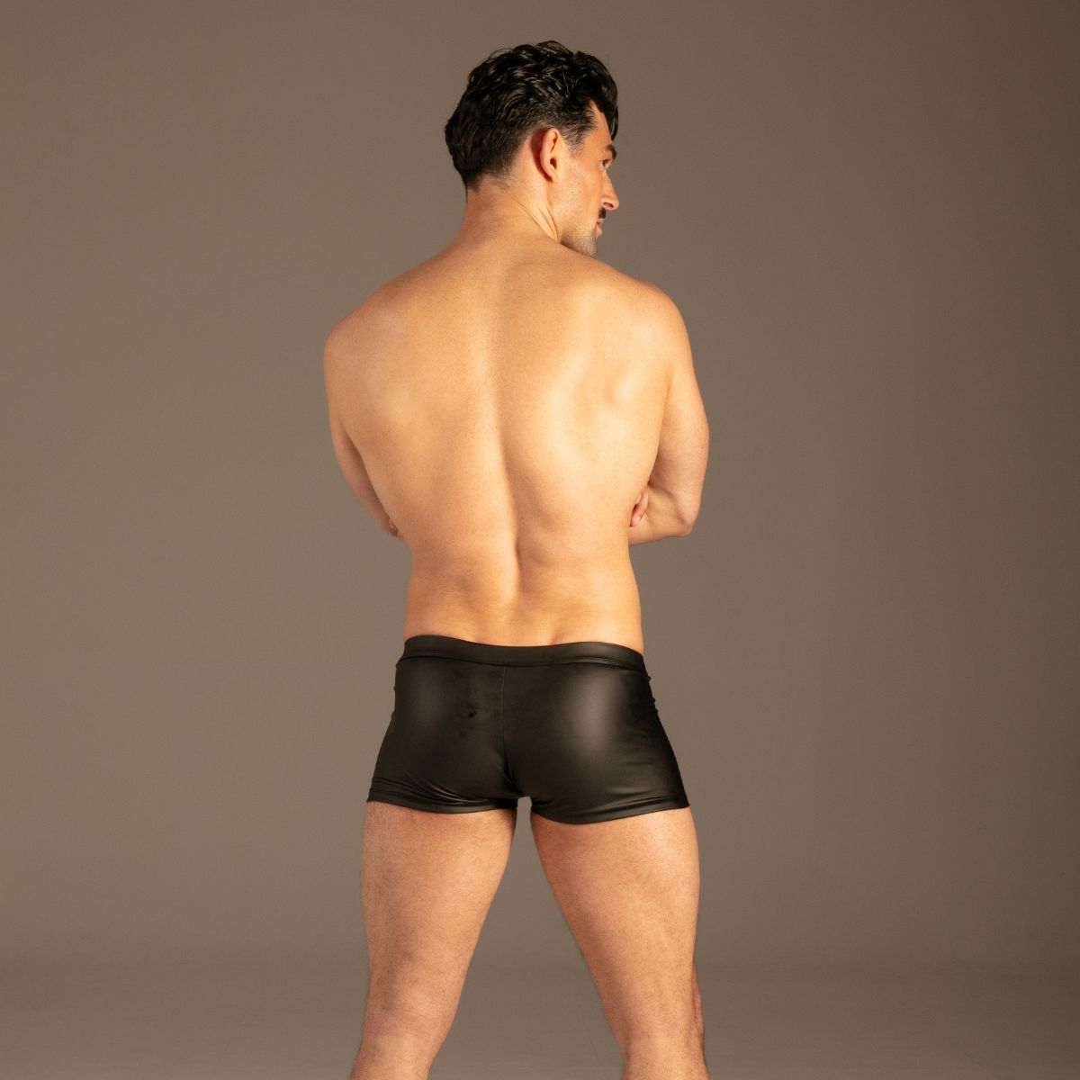 Matte Wetlook Zip Trunk