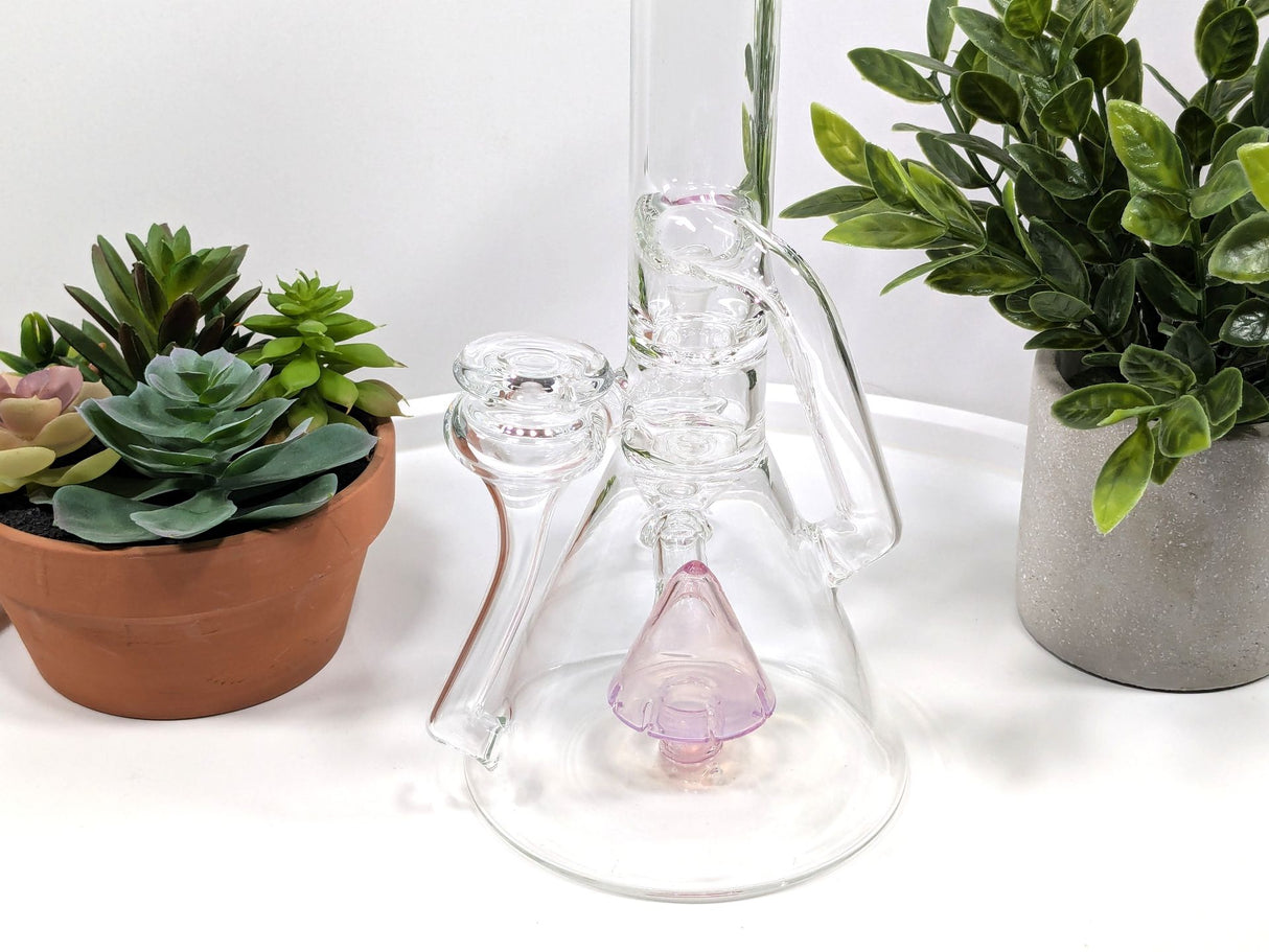 DiscoBox: Dual Recycler w/ Fixed Stem (14mm - Pink)