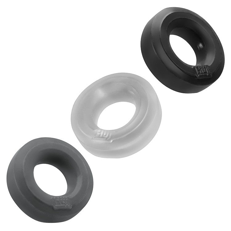 Oxballs 3pk Cockrings - Black/Grey