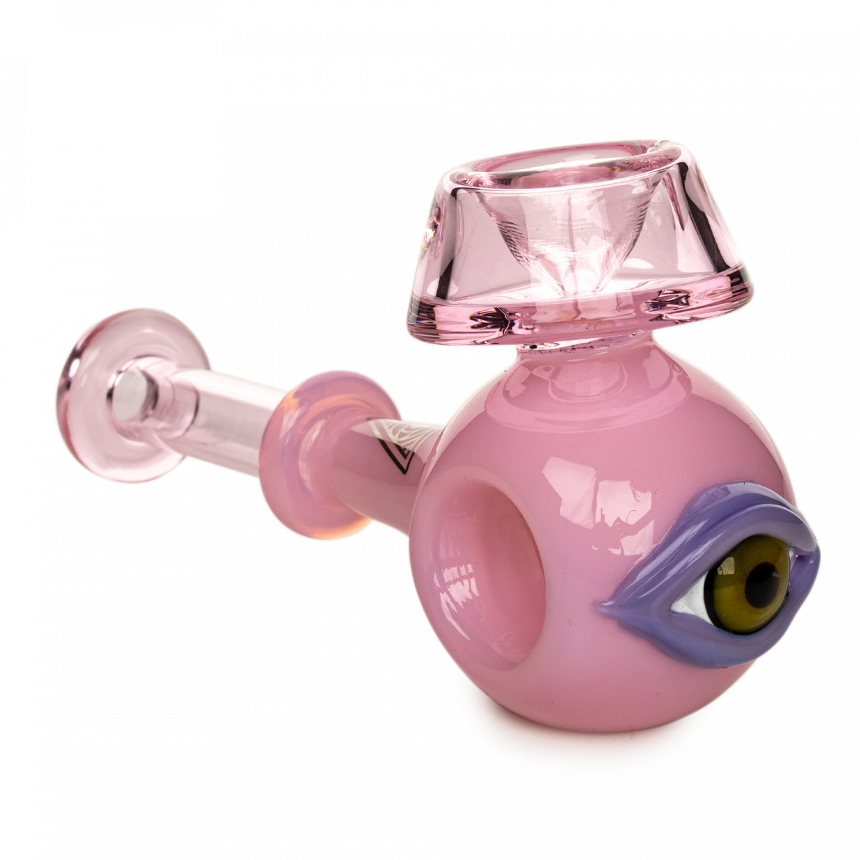 Pipe: Red Eye Glass 5" Donut Illuminati-Pink