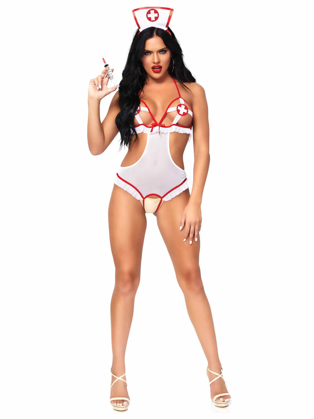 Naughty Nurse Roleplay Lingerie Set- One Size