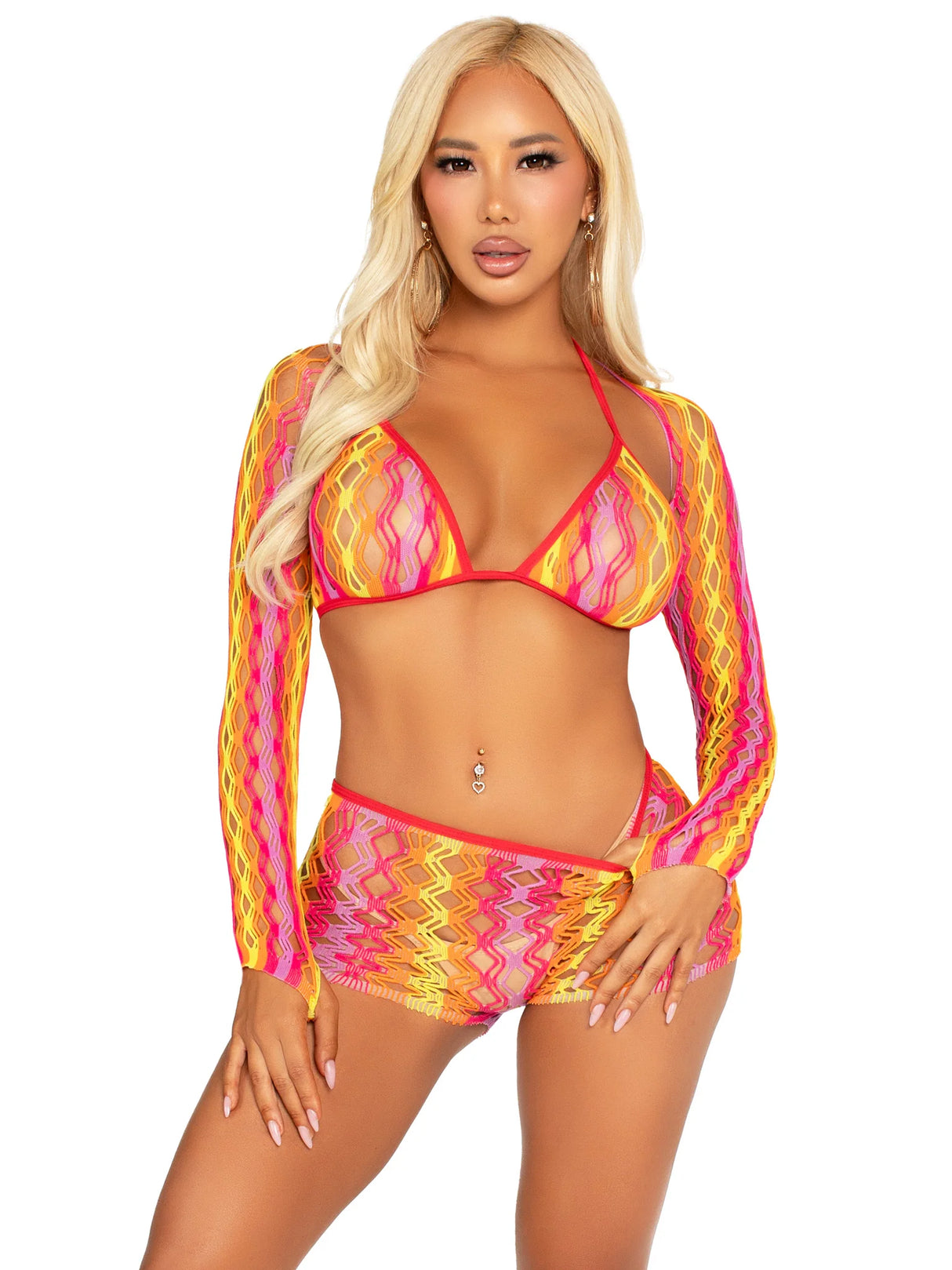 Summer Vibe Bra and Boyshorts Set- One Size