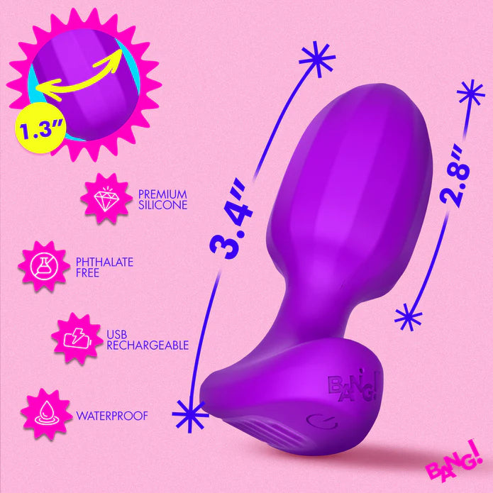 BANG! Ribbed Vibrating Plug