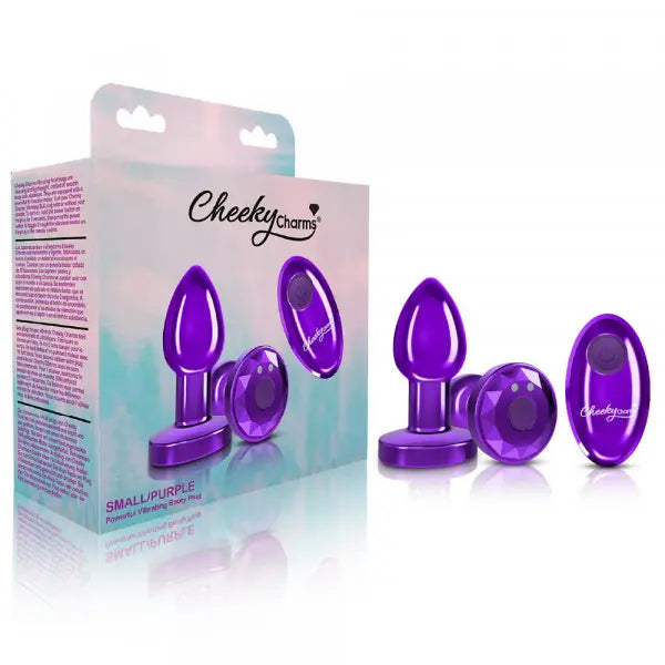 Cheeky Charms RC Vibrating Plug-Purple Small