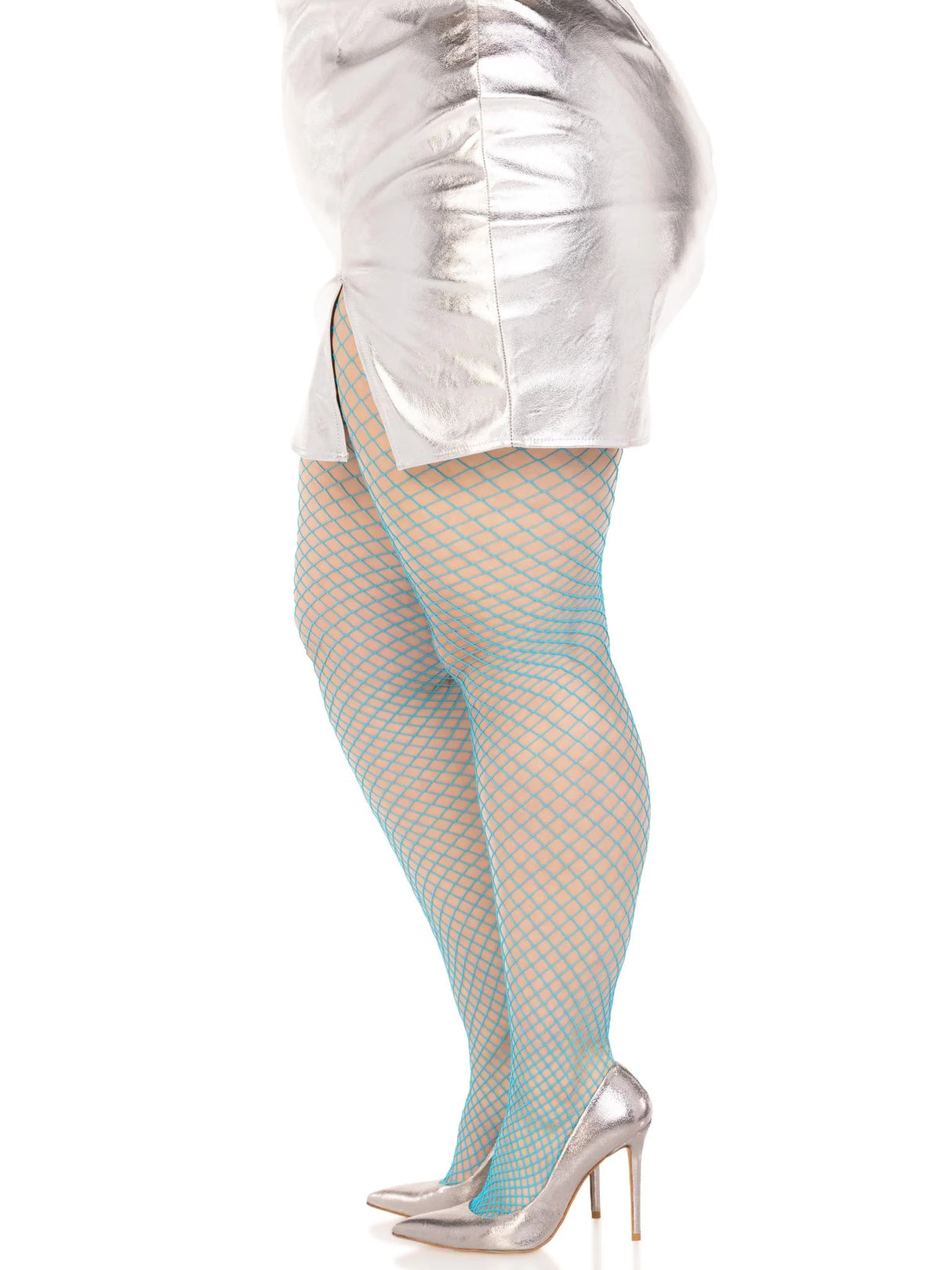 Plus Gaia Spandex Net Industrial Tights- Blue
