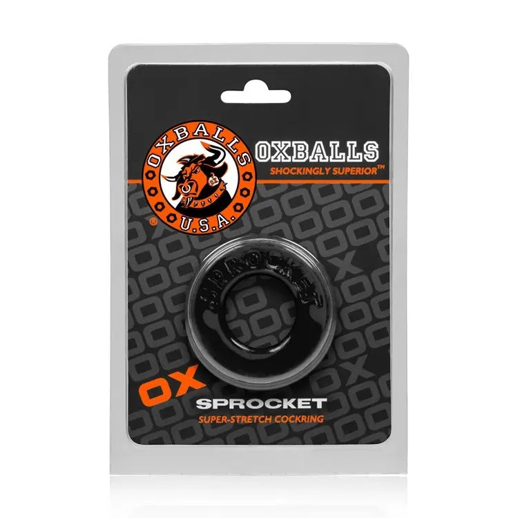 Oxballs Sprocket No Roll Cockring - Black