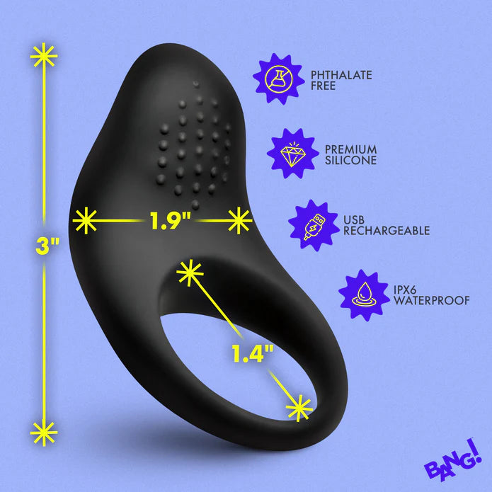 BANG! Vibrating Silicone Cockring