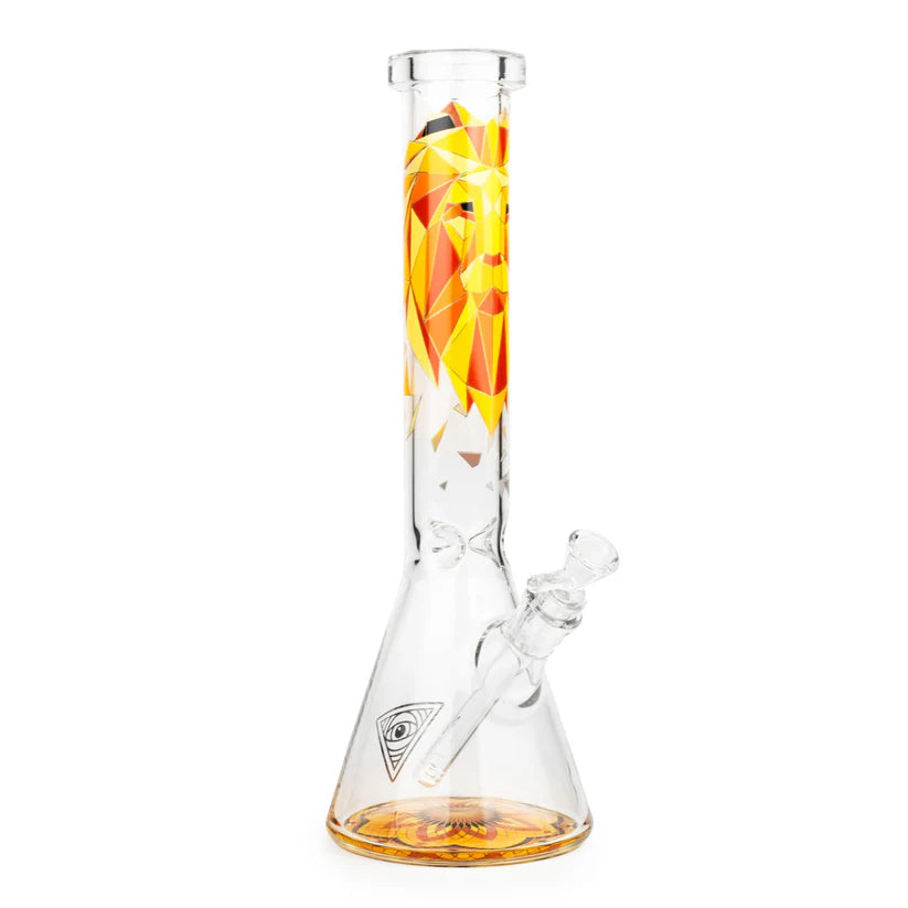 Bong: Red Eye Glass 15" Lion Beaker