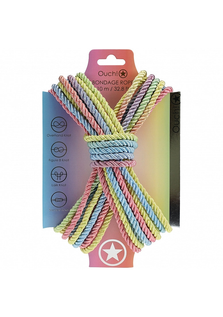 Ouch Bondage Rope 10m-Multicolor
