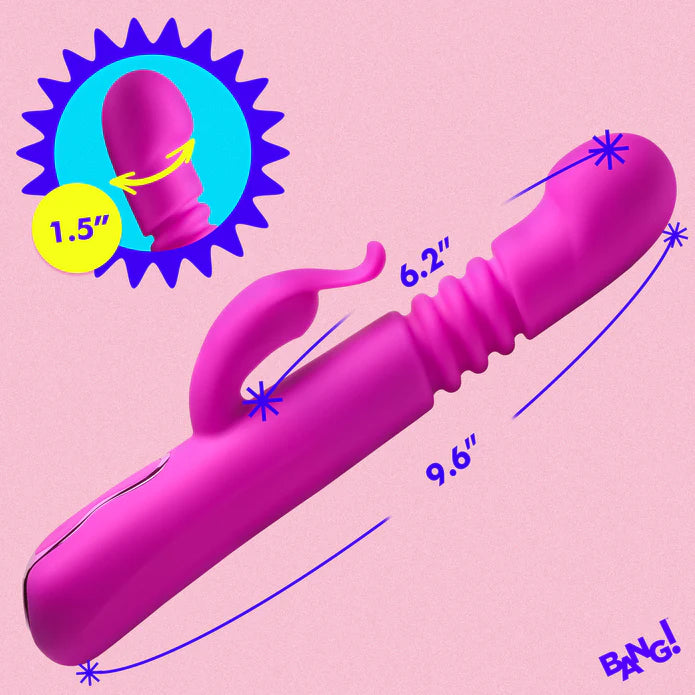 Thrusting Silicone Rabbit-Purple