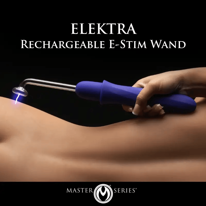 Master Series Elektra Rechargeable E-Stim Wand-Purple