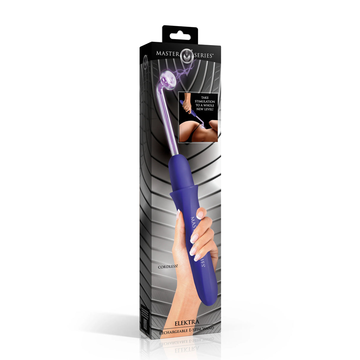 Master Series Elektra Rechargeable E-Stim Wand-Purple
