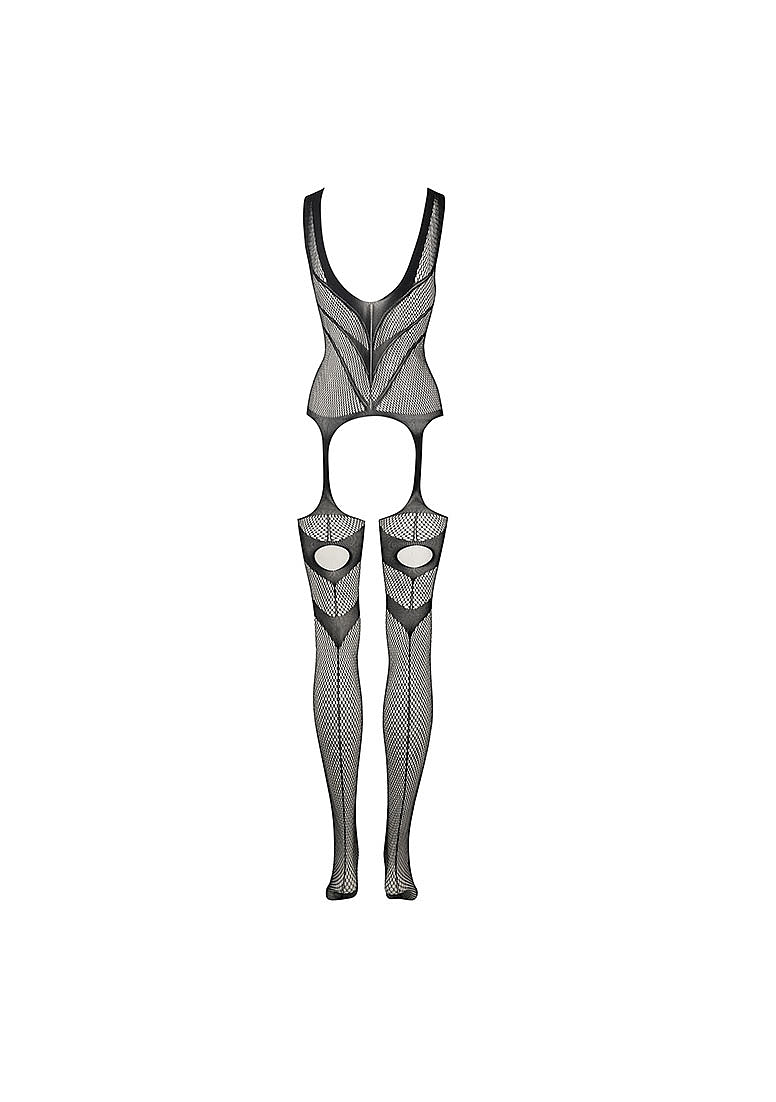 Catsuit: High Neck Fishnet