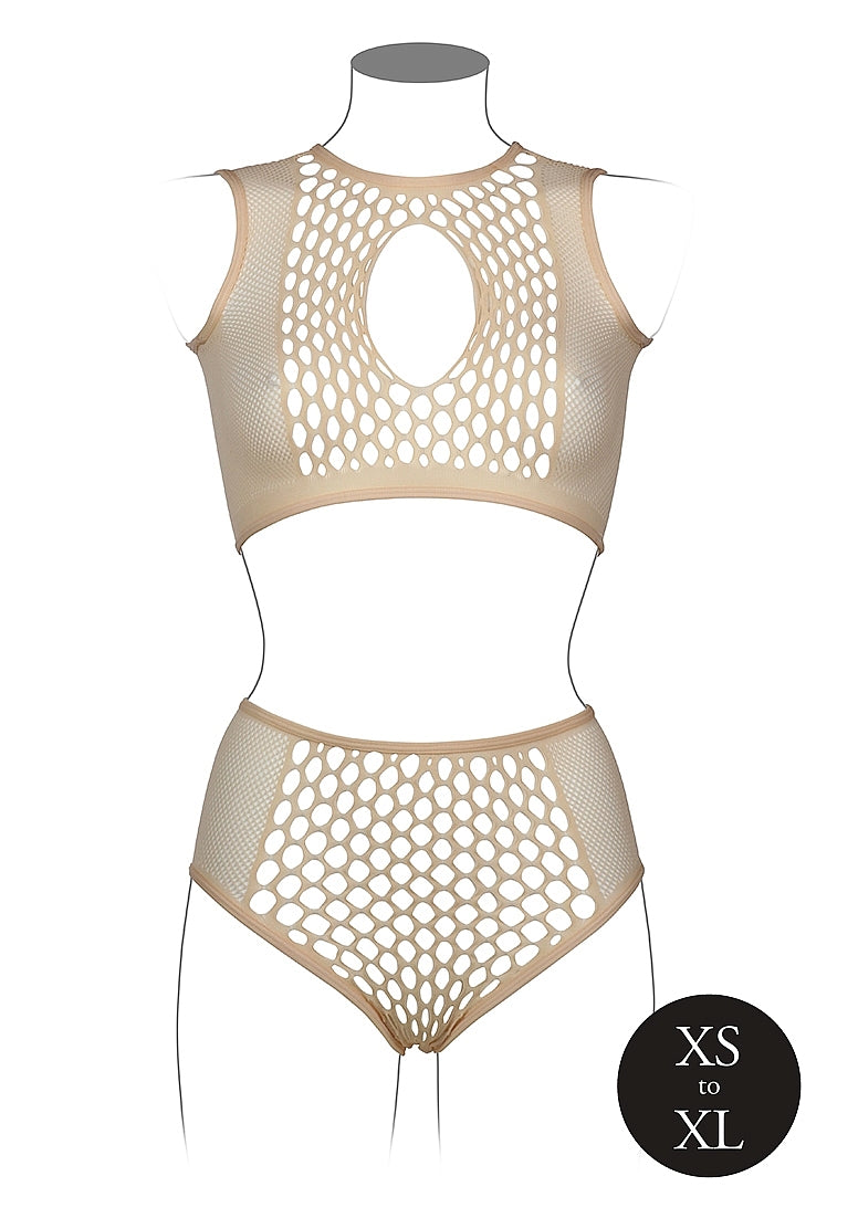 Duo Net Key-Hole Bra Set
