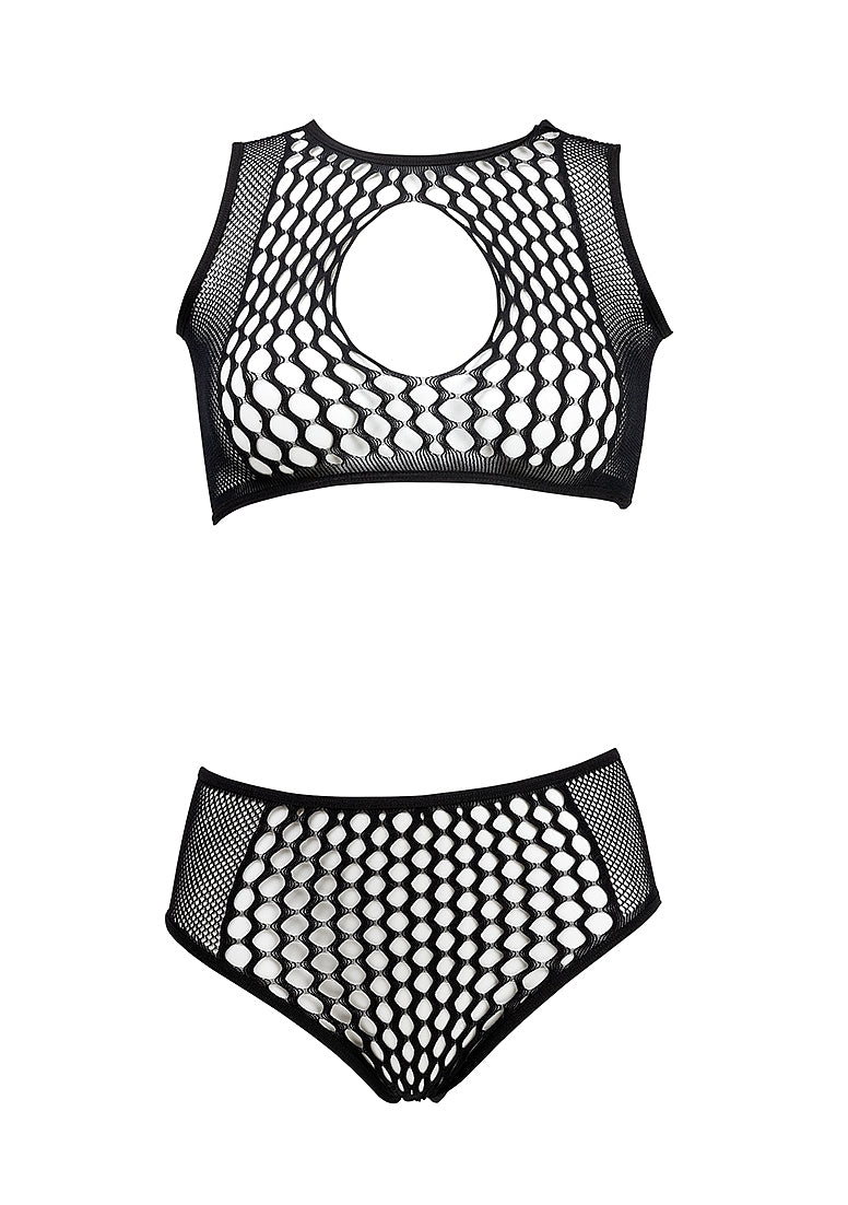 Duo Net Key-Hole Bra Set