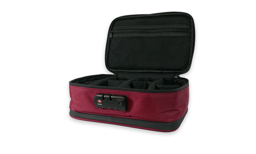 Dime Bags: "Goodfella" Smell Proof/ Lockable (Oxblood - Size: 7")