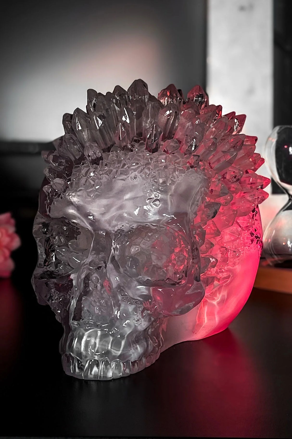 Geode Crystal Skull Ornament