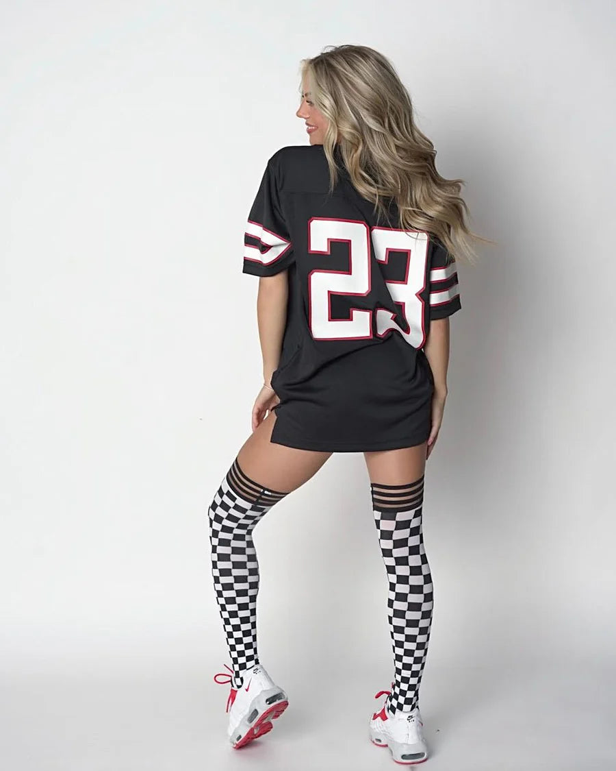 Thigh High: Game Day Black/White