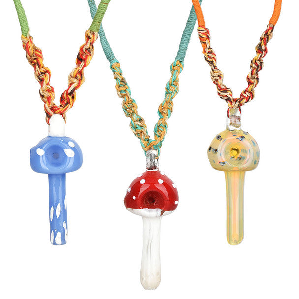 Mushroon Pipe Necklace Assorted Colours