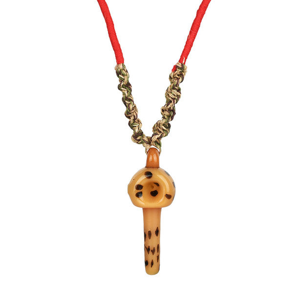 Mushroon Pipe Necklace Assorted Colours