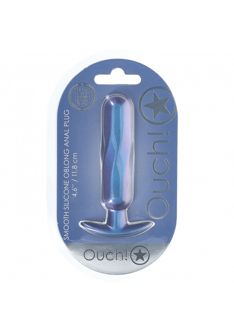 Ouch Oblong Anal Plug-Blue