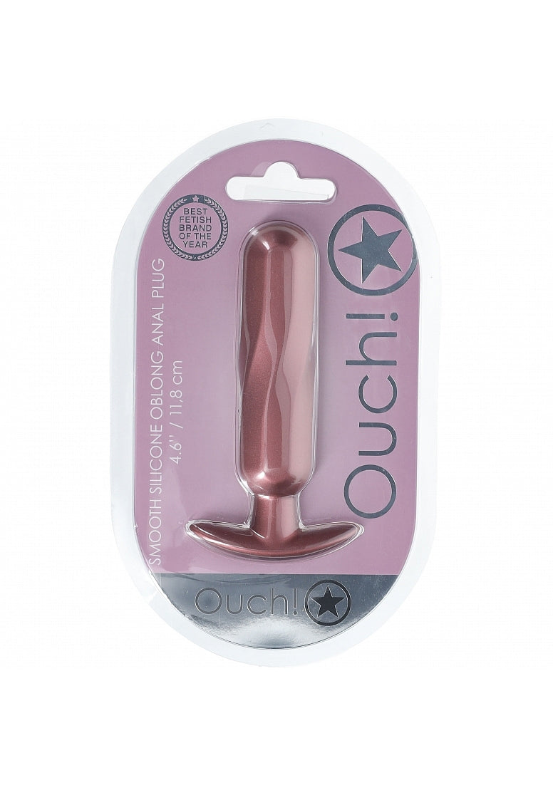 Ouch Oblong Anal Plug-Rose